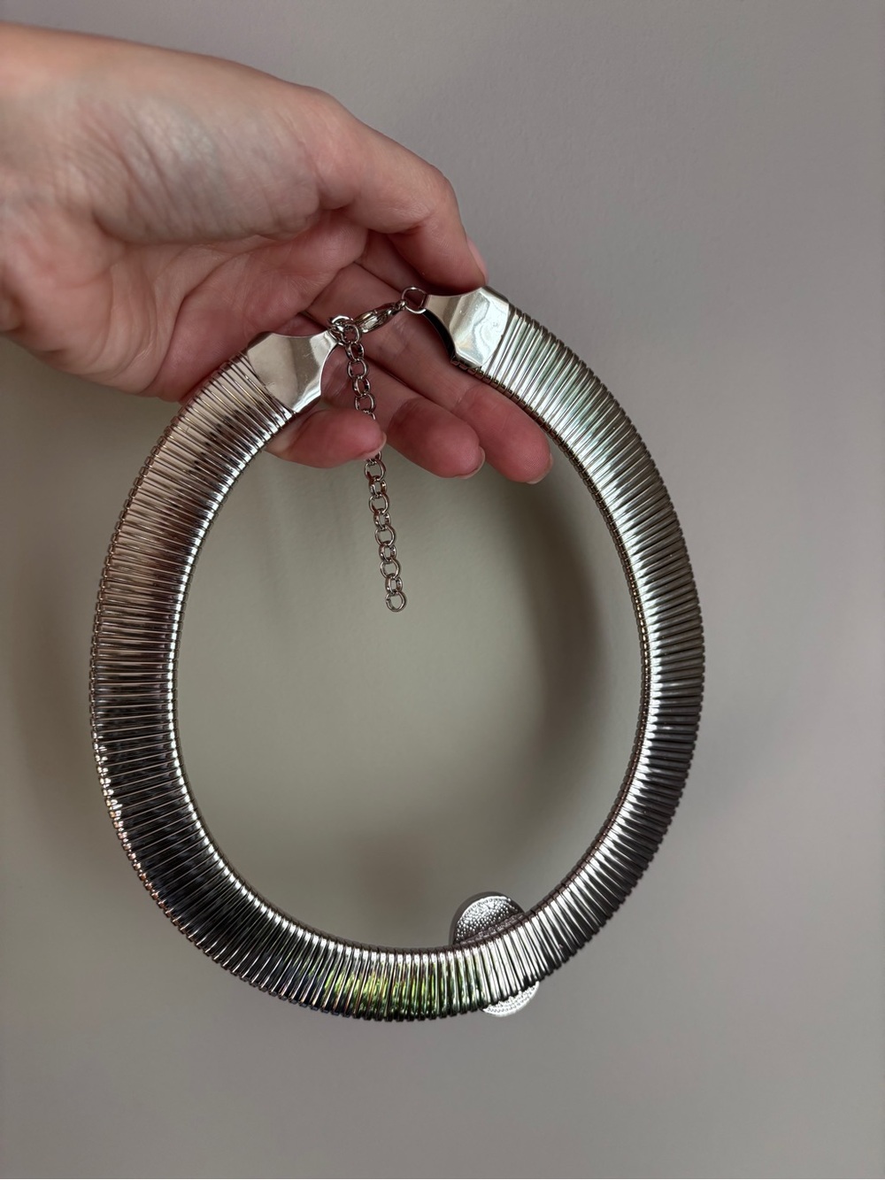 Opyum Silver Color Brass Collar Necklace - Picture 4 of 8